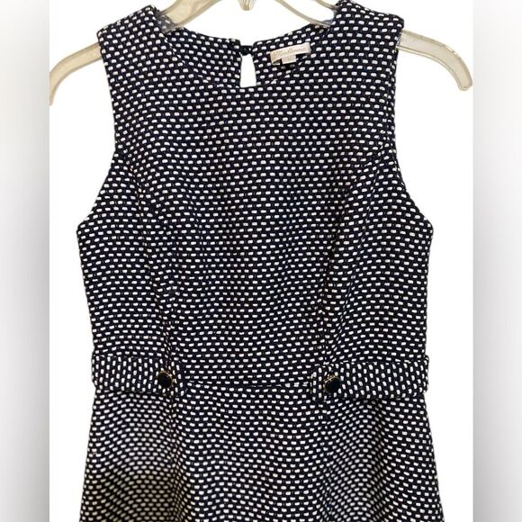 Shoshanna Women’s Angela Shift Navy White Metallic Tweed Dress Classic Size 0 - Picture 11 of 16